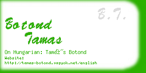 botond tamas business card